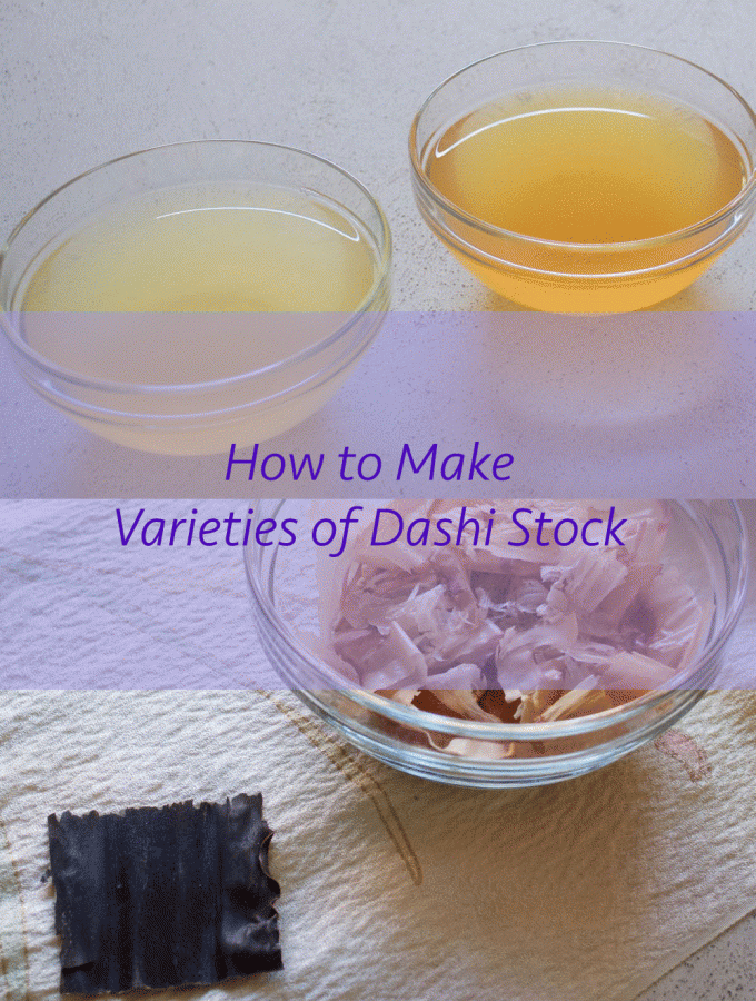 Here are 7 different kinds of Japanese Dashi stock recipes, all condensed in one page, from professional recipes to vegetarian dashi stock.