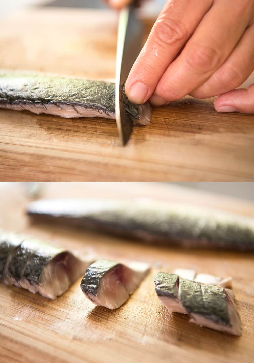 Shime saba is a cured mackerel fillet that is great for sashimi as well as sushi topping. It is very simple to make and so tasty. All you need is mackerel, salt and rice wine vinegar. If you can get a very fresh mackerel, you must try this. No cooking, just marinating! 