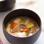 Tonjiru (豚汁) is a hearty miso soup with pork slices and vegetables. Packed with loads of vegetables and a small amount of pork, tonjiru is quite filling but you will be surprised to know the calories in tonjiru are low. It is considered to be a winter dish in Japan but I can't see why we shouldn't have it all year round. It's delicious.