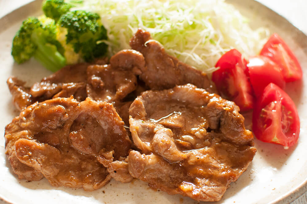 Pork Shogayaki (Ginger Pork) is a thinly sliced sautéed pork with tasty sauce with ginger flavour. It's a very popular lunch menu in Japan.