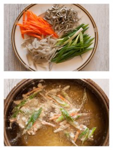 Kakiage is a type of tempura made with a variety of vegetable strips, often with seafood. This is a popular home cooking dish as it uses leftover vegetables to clean up the fridge for the week.