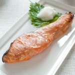 Grilled salted salmon