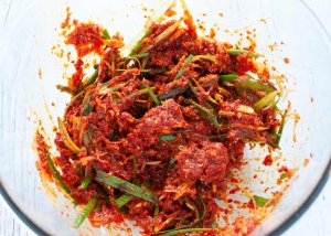 Kimchi marinade paste.