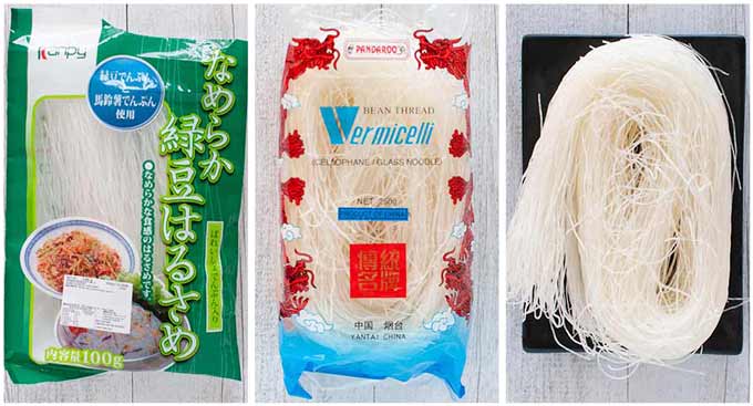 Japanese vermicelli and Chinese vermicelli.
