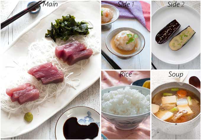 Dinner idea with Kenchin Jiru (Japanese Vegetable Soup).
