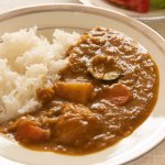 Hero shot of Home-made Vegetarian Curry Rice.