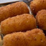 Hero shot of zoomed-in Creamy Shrimp Croquettes.