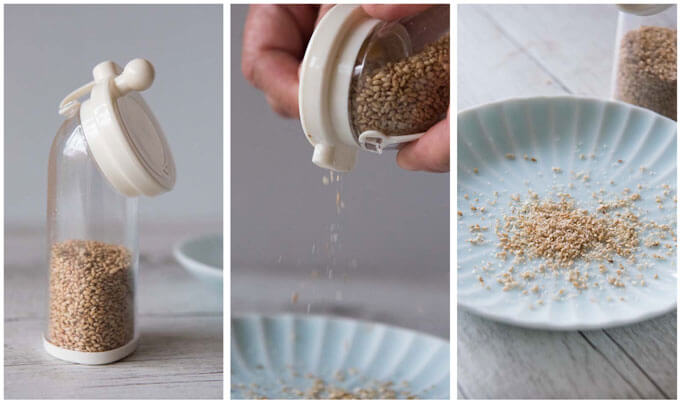 Japanese sesame seeds grinder.