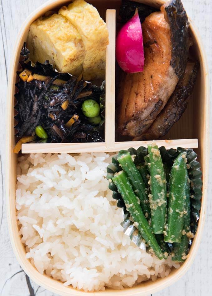 inpso food lunch box japanese rice egg salmon inspiration dinner