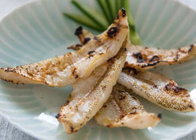 Zoomed-in photo of Grilled Whiting Fillets.