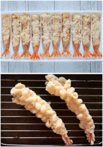 Frozen prawn tempura.
