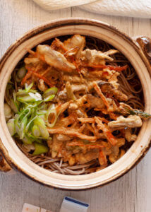 top-down photo of Tempura Soba.