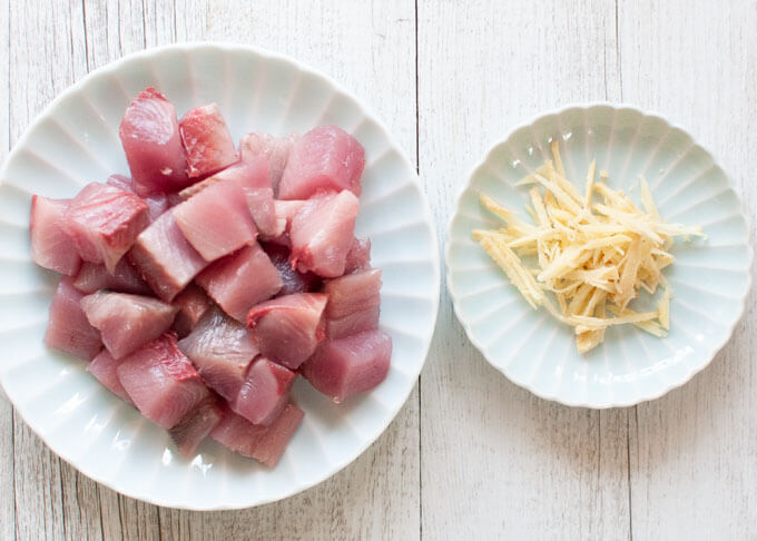 Ingredients of Bonito Kakuni.