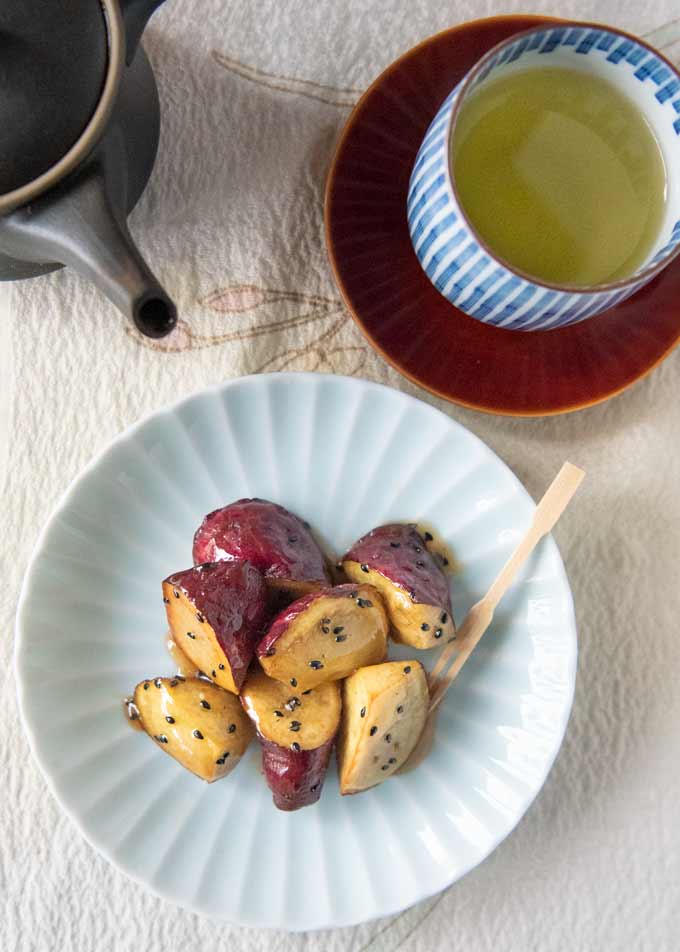 andied Sweet Potato with green tea.