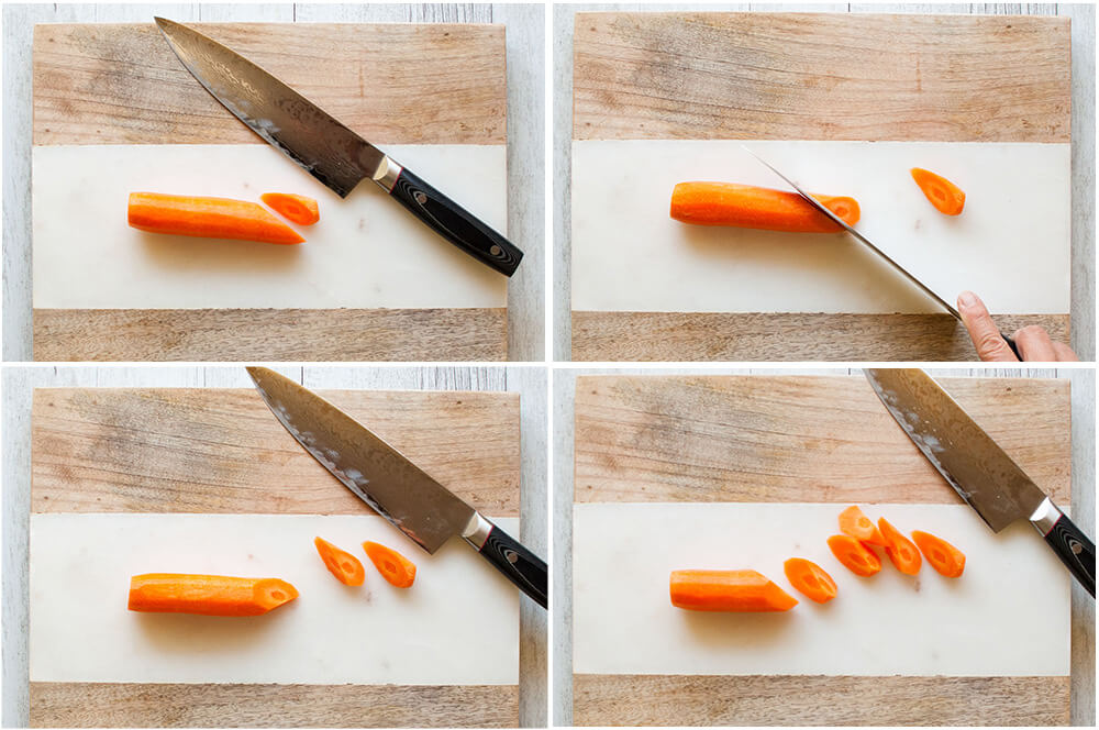 Rangiri method (roll-cutting) of cutting.