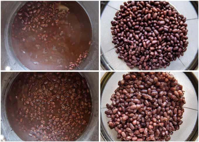 Step-by-step of how to boil red beans.