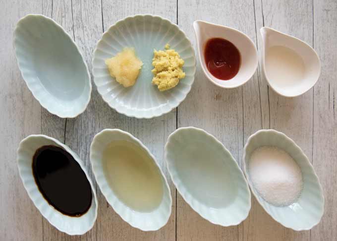 Ingredients for Teriyaki Sauce.