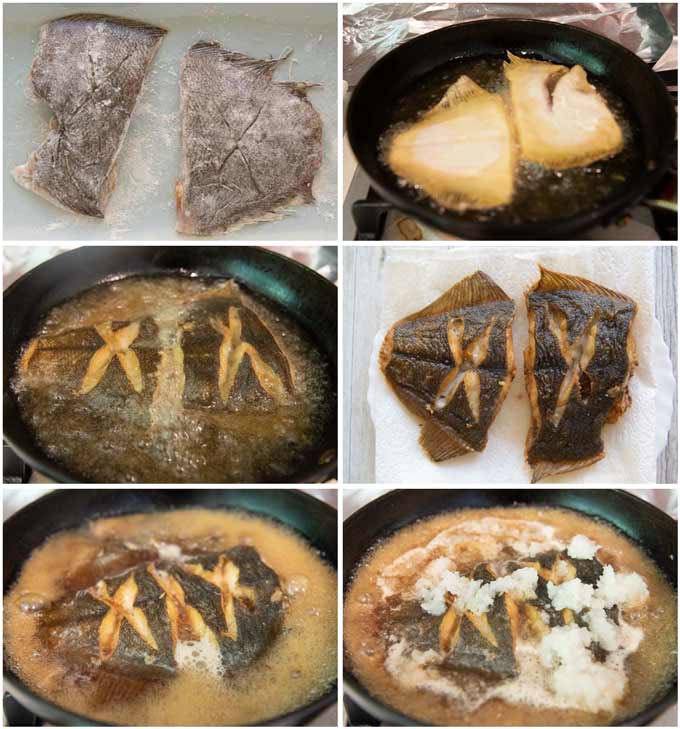 Step-by-step photo of how to make Simmered Flounder in Grated Daikon.