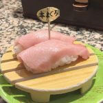 Nigirizushi with tuna toro.
