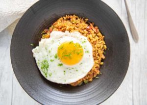 Top-down photo of Japanese Curry Fried Rice.