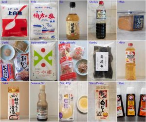 Sample images of 15 pantry essential items.