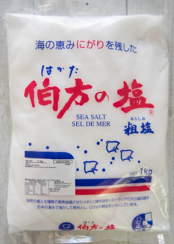 A bag of Japanese sea salt.