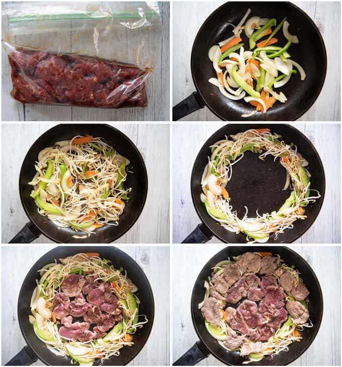 Step-by-step of how to make Genghis Khan.