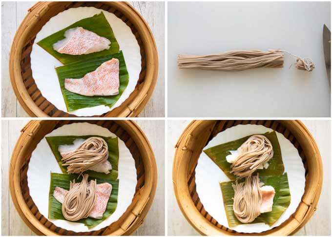 Step-by-step photo of making Shinshūmushi.