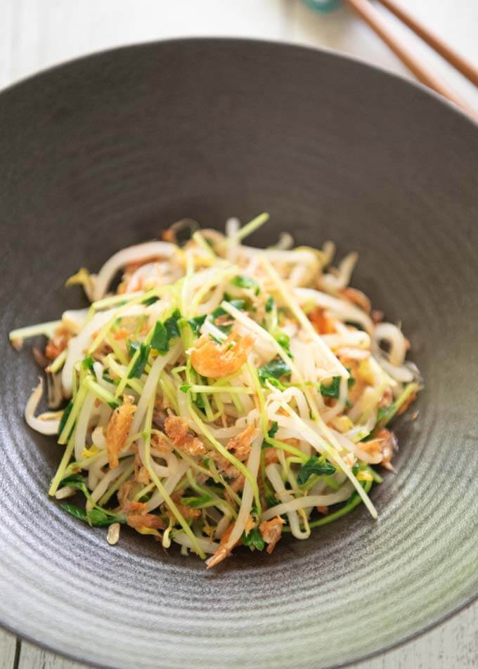 Hero shot of Dried Shrimp and Sprouts Salad.