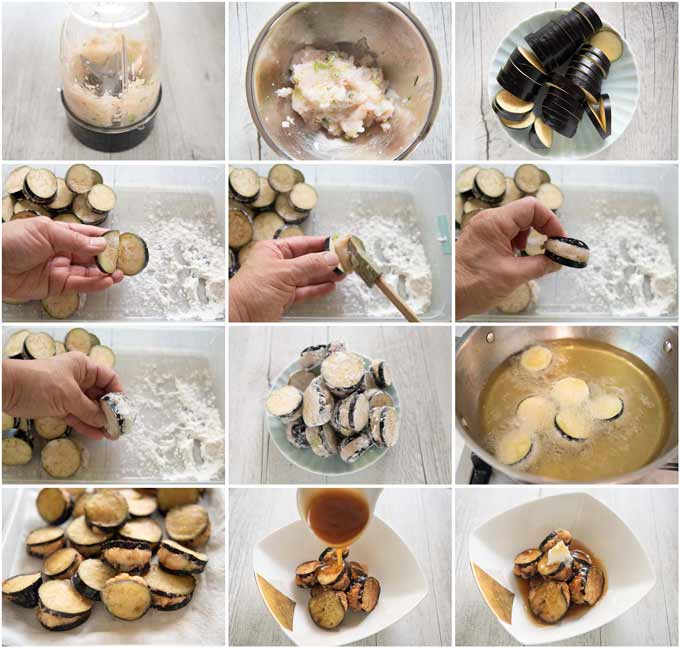 Step-by-step photo to make Shrimp Stuffed Eggplant.