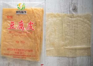 Dried tofu skin (Chinese) that I used.