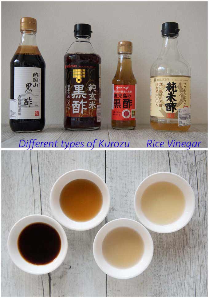 # different kurozu, comparing with rice vinegar.