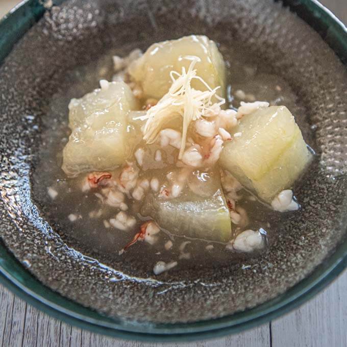 Winter Melon with Thickened Shrimp Sauce