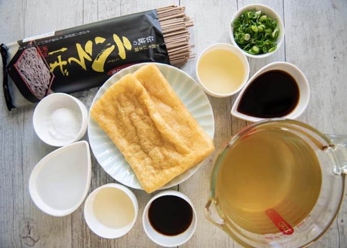 Kitsune Soba (Buckwheat Noodle Soup with Fried Tofu) - RecipeTin Japan