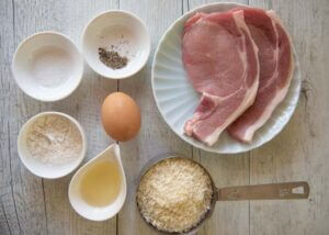 Ingredients for Oven Baked Tonkatsu.
