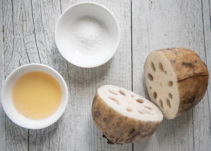 Ingredients for Lotus Root Chips.