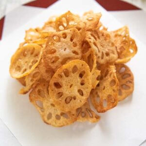 Hero shot of Lotus Root Chips.