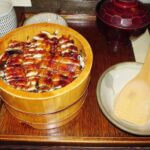 Hitsumabushi served in ohitsu (wooden container).