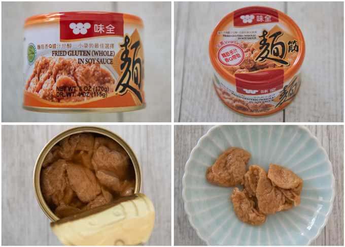 Example of canned seitan purchased from an Asian grocery store.