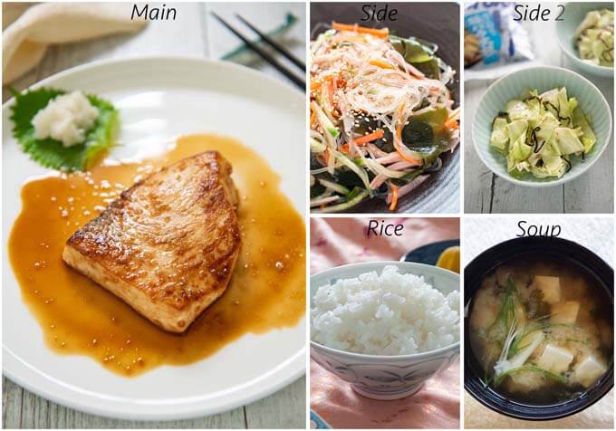 Meal idea with Swordfish Teriyaki.