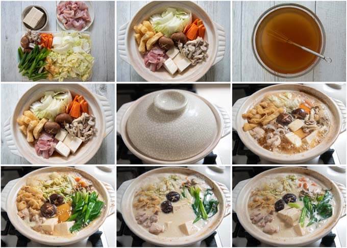 Step-by-step photo of making Soy Milk Hot Pot with Chicken