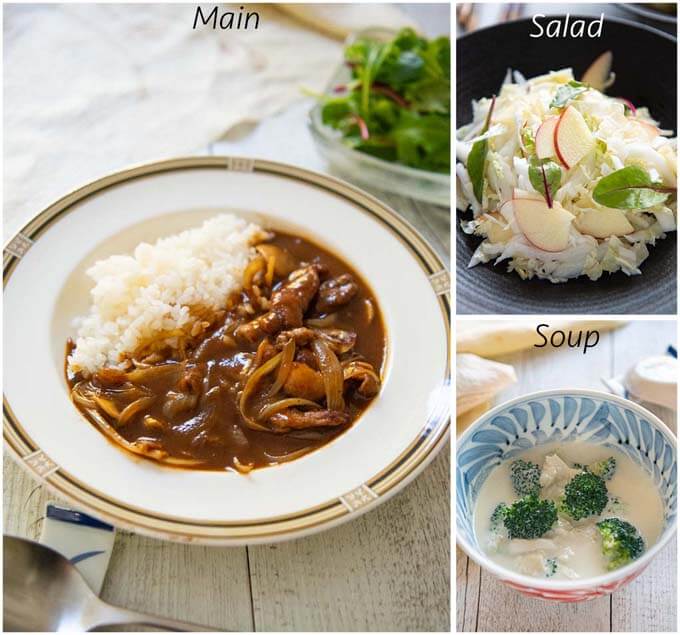 Meal idea with Hayashi Rice )Hashed Beef with Rice).