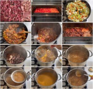 Step-by-step photo of making Demi-Glace.