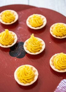 Bright yellow Mashed Pumpkin and Sweet Potato using Japanese pumpkin and Japanese sweet potato.