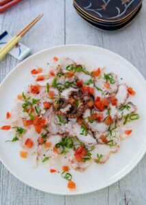 Hero shot of Octopus Carpaccio.