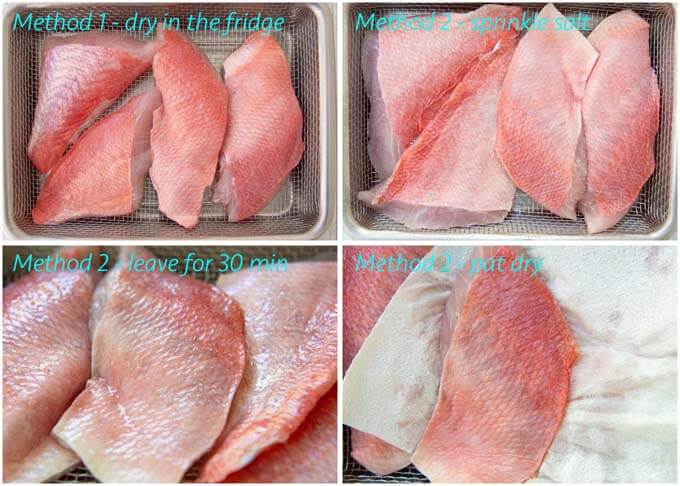 Step-by-step photo of preparing fish fillets before marinating them.
