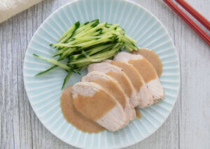 Top-down photo of Home-Made Chicken Ham (Tori Hamu).