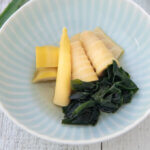 Hero shot of Simmered Bamboo Shoots with Wakame Seaweed.