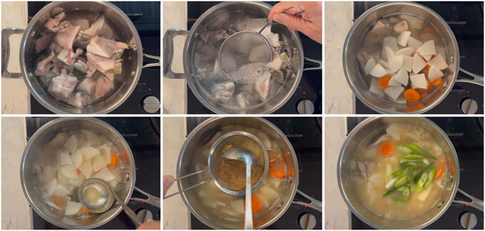 Step-by-step photo of making Kingfish Arajiru.