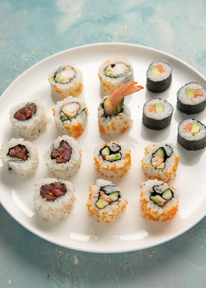 4 most popular sushi rolls in australia.